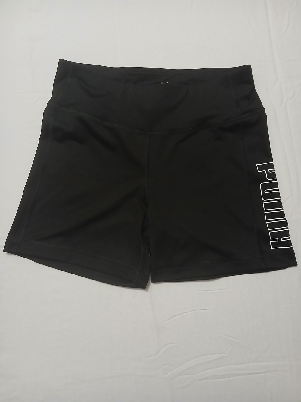 PUMA Black Women's Athletic Bike Shorts with Side Logo